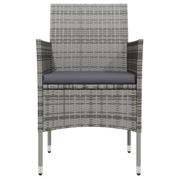 Set mobilier de grădină cu perne, 9 piese, gri și negru - Img 4