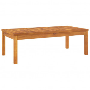 Set mobilier de grădină cu perne crem, 4 piese, lemn de acacia - Img 6
