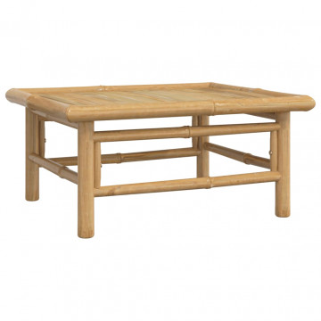 Set mobilier de grădină cu perne gri taupe, 6 piese, bambus - Img 5