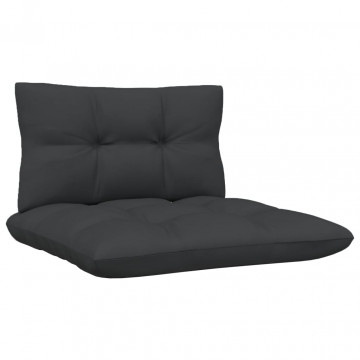 Set mobilier grădină cu perne, 3 piese, alb, lemn masiv pin - Img 5