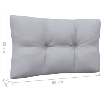Set mobilier grădină cu perne, 4 piese, gri, lemn de pin - Img 7