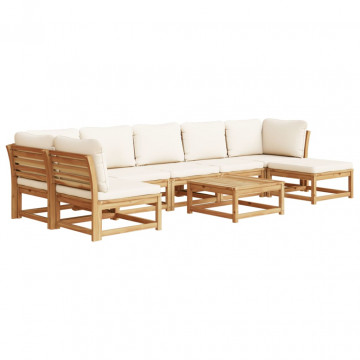Set mobilier grădină cu perne, 8 piese, lemn masiv acacia - Img 2