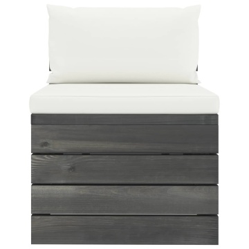 Set mobilier grădină din paleți, 2 piese, cu perne, lemn de pin - Img 4