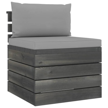 Set mobilier grădină din paleți, 2 piese, cu perne, lemn de pin - Img 2