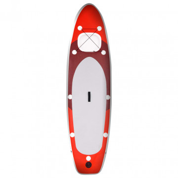 Set placă paddleboarding gonflabilă, roşu, 330x76x10 cm - Img 3