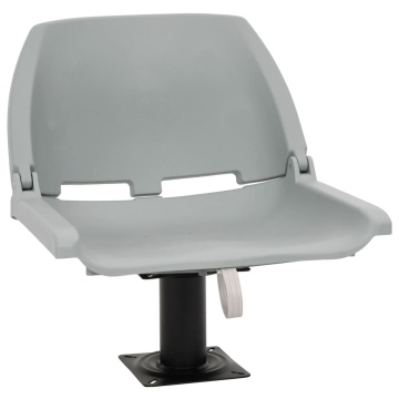Set scaun pliabil, 2 piese, fără pernă, gri, 48x51x41 cm - Img 1