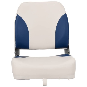 Set scaun pliabil pentru barcă, 4 piese, cu pernă alb-albastru - Img 3