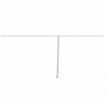 Set stâlp pentru copertină, alb, 600x245 cm, fier - Img 8