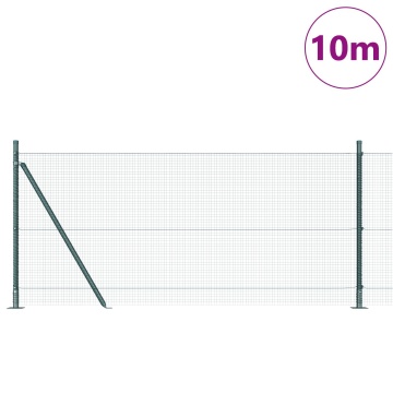 Set Stâlpi Gard Set de 2 Verde Metal 10 x 1 m Durabil - Img 3