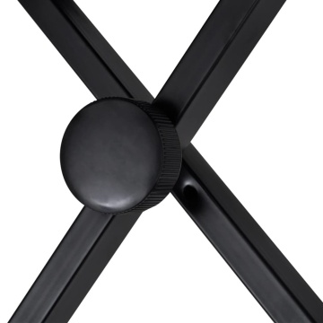 Set suport de claviatură dublu și taburet, negru - Img 6