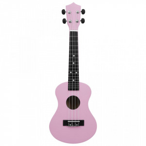 Set ukulele Soprano pentru copii, cu husă, roz, 21" - Img 6