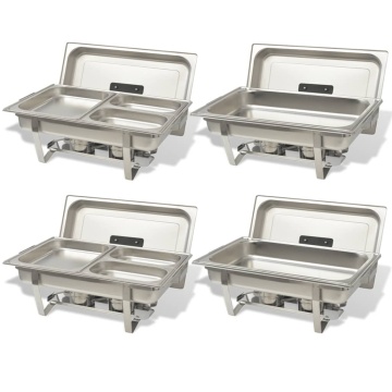 Set vase încălzire mâncare, 4 piese, oțel inoxidabil - Img 3