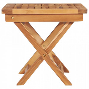 Șezlong cu masă, lemn masiv de tec - Img 7