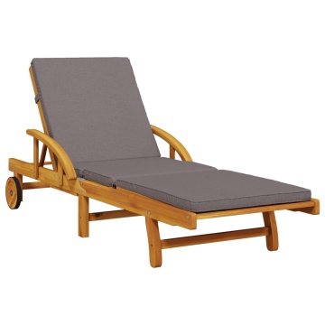 Șezlonguri 2 buc. cu perne 200x68x83 cm lemn masiv de acacia - Img 4