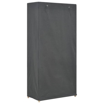 Șifonier cu 3 rafturi, gri, 79 x 40 x 170 cm, material textil - Img 3