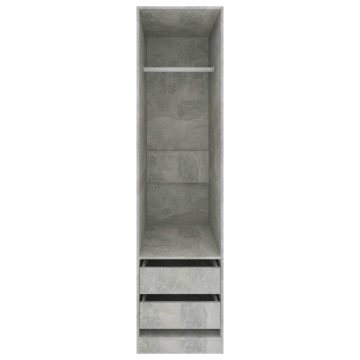 Șifonier cu sertare, gri beton, 50x50x200 cm, lemn prelucrat - Img 4