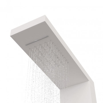 Sistem panou de duș din aluminiu, alb - Img 3