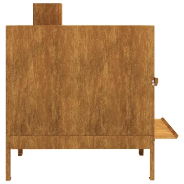 Sobă de camping 35x50x60 cm Oțel Corten - Img 6