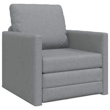 Sofa Pat de podea 2 în 1 Gri Deschis 74x77x81 cm - Img 2