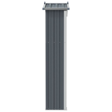 Șopron de grădină, gri, 116x45x175 cm, oțel galvanizat - Img 8