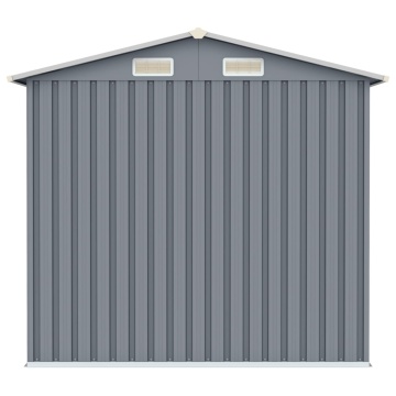 Șopron de grădină, gri, 205 x 129 x 183, oțel galvanizat - Img 7