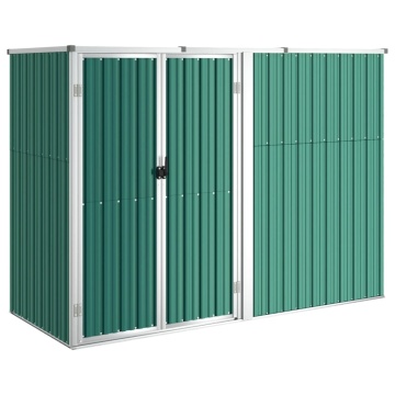 Șopron de grădină, verde, 225x89x161 cm, oțel galvanizat - Img 2