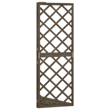 Spalier de colț, gri, 50x50x145 cm, lemn masiv brad - Img 3