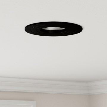 Spoturi încastrate 6 pcs Rotund GU10 Negru Ø91 mm - Img 1