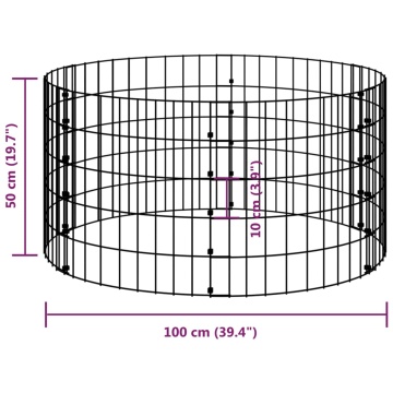 Stâlp de gabion, Ø100x50 cm, oțel galvanizat, circular - Img 5