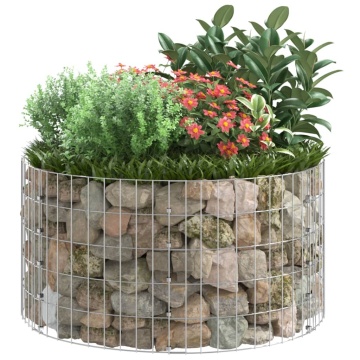 Stâlp de gabion, Ø100x50 cm, oțel galvanizat, circular - Img 6