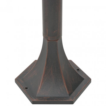 Stâlp iluminare grădină, 6 buc., bronz, 110 cm, aluminiu, E27 - Img 6