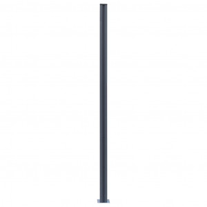 Stâlpi de gard, 2 buc., gri închis, 185 cm, aluminiu - Img 4