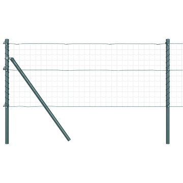 Stâlpi de gard, 26 buc., verde, Ø32 mm, 80 cm, oțel zincat - Img 4