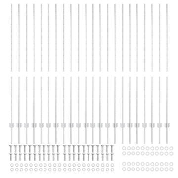 Stâlpi de gard 44 pcs U-Channel Argintie 200 cm Oțel - Img 4