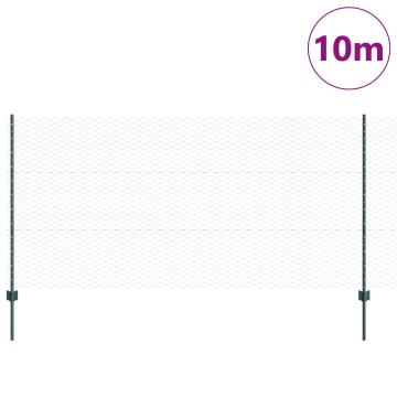 Stâlpi de gard 5 pcs U-Channel Verde 120 cm, Gard hexagonal Verde 1,2x10 m - Img 3