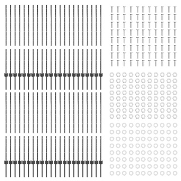 Stâlpi de Gard 88 pcs U-Channel Gri 160 cm Oțel - Img 3