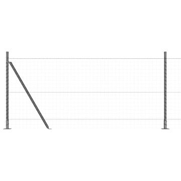 Stâlpi de gard cu plăci de bază 13 buc Ø32mm 90cm Oțel galvanizat - Img 4