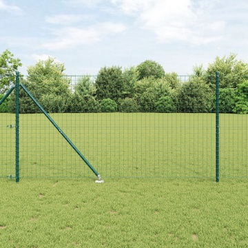 Stâlpi de gard cu vârf 52 pcs Ø32 mm 140 cm Oțel galvanizat - Img 1