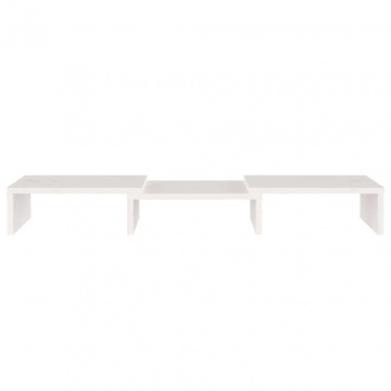 Stand pentru monitor, alb, 60x24x10,5 cm, lemn masiv de pin - Img 8