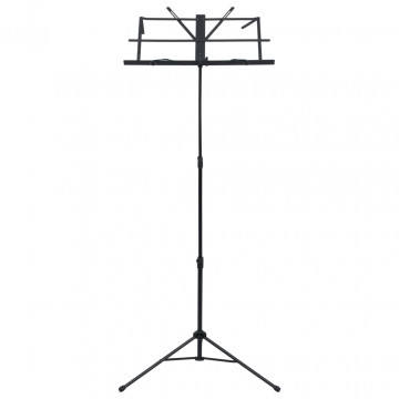 Stativ pentru partituri muzicale, negru, oțel - Img 3