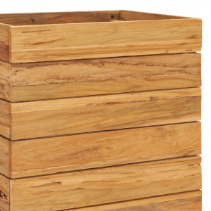 Strat înălțat, 50 x 40 x 72 cm, lemn de tec reciclat și oțel - Img 5