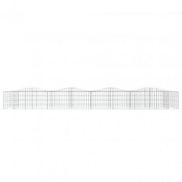 Strat înălțat cu gabion arcuit, 400x100x50 cm, fier galvanizat - Img 3