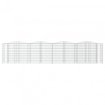 Strat înălțat cu gabion arcuit, 400x50x100 cm, fier galvanizat - Img 3