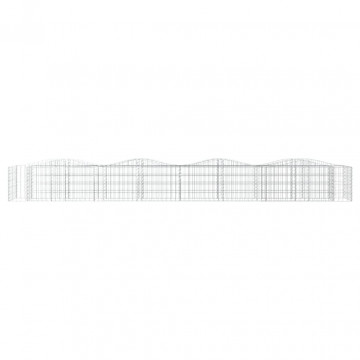 Strat înălțat cu gabion arcuit, 400x50x50 cm, fier galvanizat - Img 3