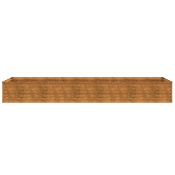 Strat înălțat de grădină, 291x50x36 cm, oțel corten - Img 4