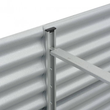 Strat înălțat de grădină argintiu 240x80x44 cm oțel galvanizat - Img 4