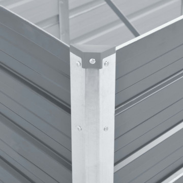Strat înălțat de grădină, gri, 100x40x45 cm, oțel galvanizat - Img 7