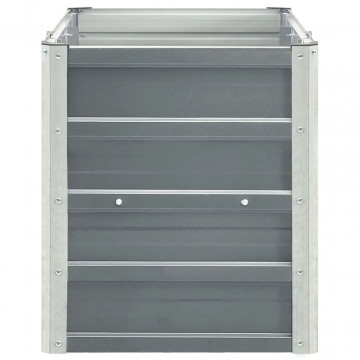Strat înălțat de grădină gri 240 x 40 x 45 cm oțel galvanizat - Img 3