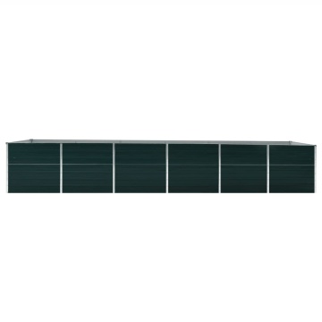 Strat înălțat de grădină, verde, 480x80x77 cm, oțel galvanizat - Img 3