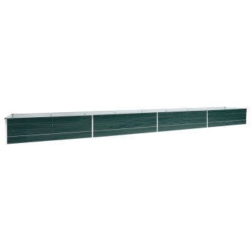 Strat înălțat de grădină, verde, 600x80x45 cm, oțel galvanizat - Img 2